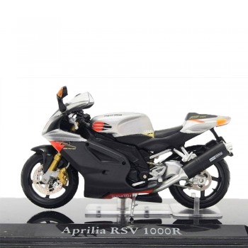 Machetă moto Magazine Models [1:24] - Aprilia RSV 1000R - Silver/Black